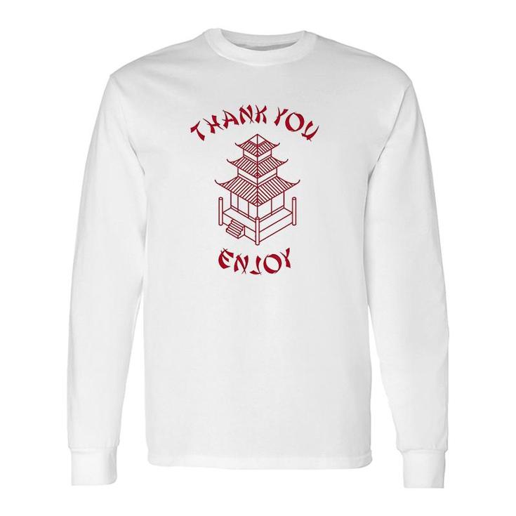 Chinese Takeout Food Thank You Enjoy Costume Art Long Sleeve T-Shirt Chinese Takeout Food Thank You Enjoy Costume Art Long Sleeve T-Shirt