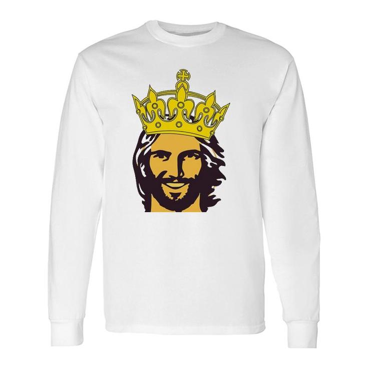 Christian Faith Jesus With King Crown Long Sleeve T-Shirt T-Shirt