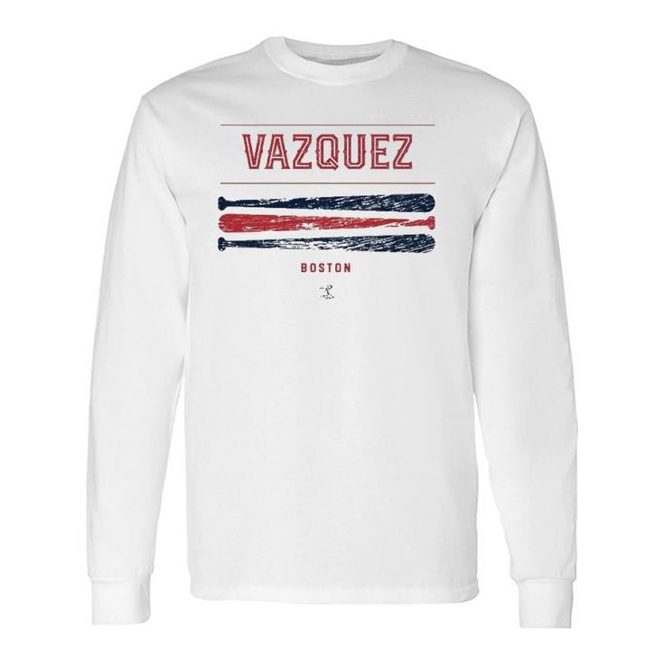 Christian Vazquez Vintage Baseball Bat Gameday Long Sleeve T-Shirt T-Shirt