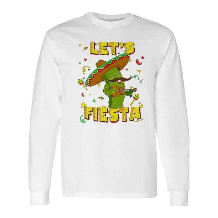 Cinco De Mayo Lets Fiesta Cactus Sombrero Hat Long Sleeve T-Shirt T-Shirt