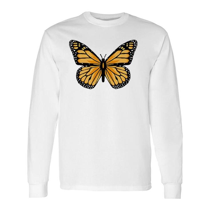 Classic Black And Orange Monarch Butterfly Icon Long Sleeve T-Shirt T-Shirt