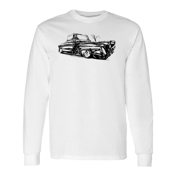 Classic Truck 50S Vintage Automobile Automotive Art Long Sleeve T-Shirt T-Shirt