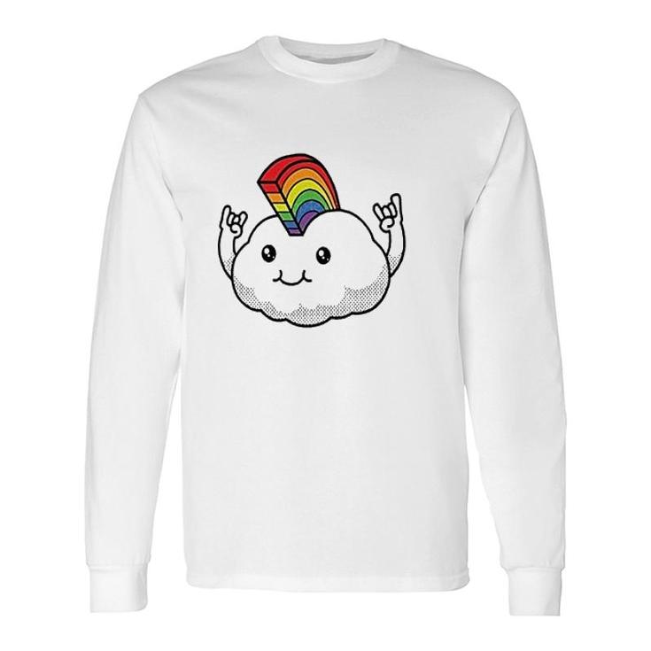 Cloud Rainbow Mohawk Gay Pride Long Sleeve T-Shirt
