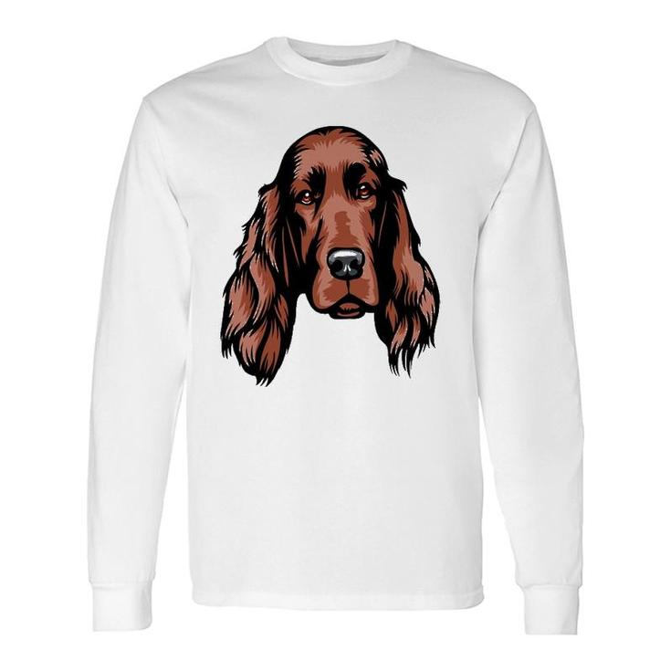 Cool Irish Setter Face Dog Long Sleeve T-Shirt T-Shirt