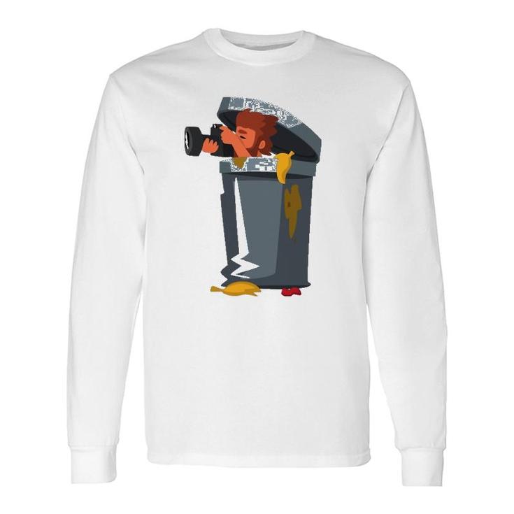Cool Paparazzi In Trash Can Long Sleeve T-Shirt