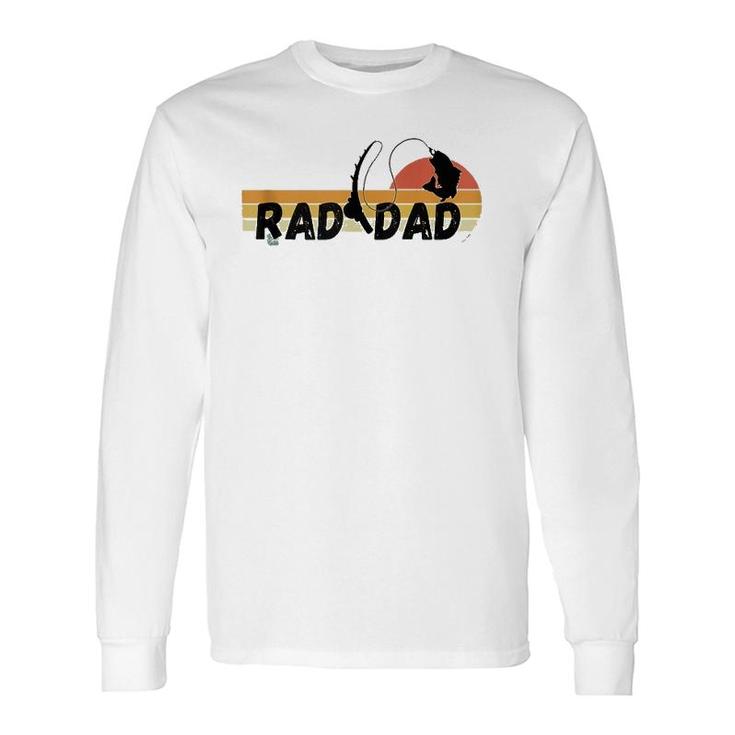 Cool Retro Fishing Rad Dad Father's Day Long Sleeve T-Shirt T-Shirt