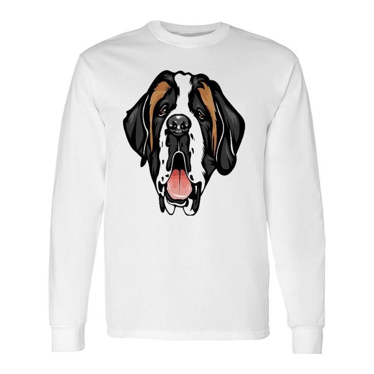 Cool Saint Bernard Face Pet Lover Long Sleeve T-Shirt T-Shirt