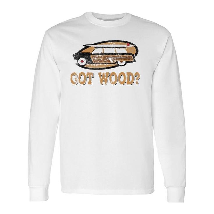 Cool Woody Wagon Hot Rod Surfer Long Sleeve T-Shirt T-Shirt