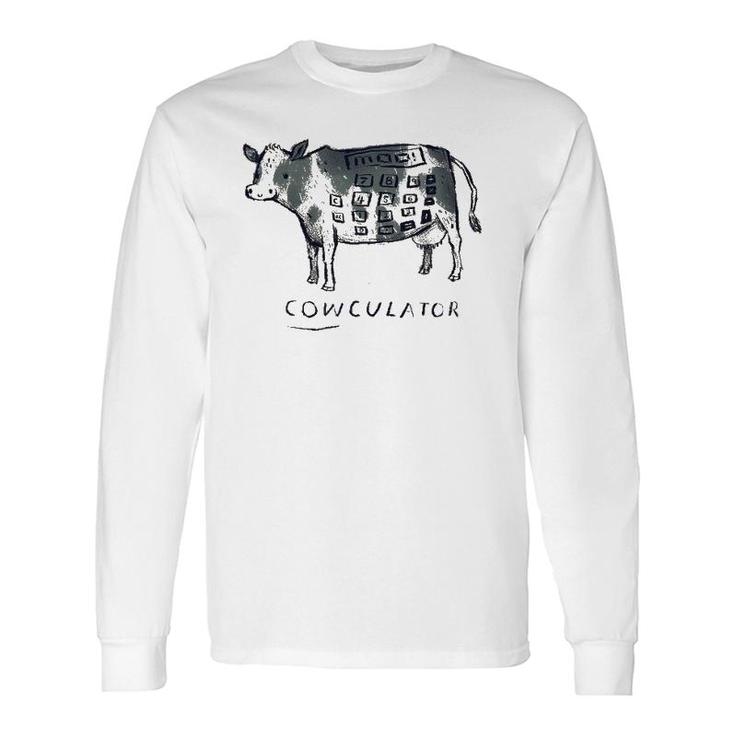 Cowculator Cow Cow Pun Calculator Long Sleeve T-Shirt T-Shirt