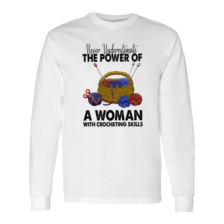 Crochet And Knitting Woman Long Sleeve T-Shirt T-Shirt