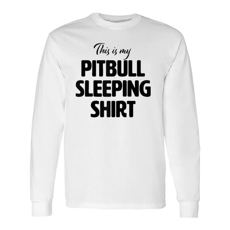 Cute & Pitbull Sleeping Tee For Christmas Pitty Pyjama Raglan Baseball Tee Long Sleeve T-Shirt T-Shirt