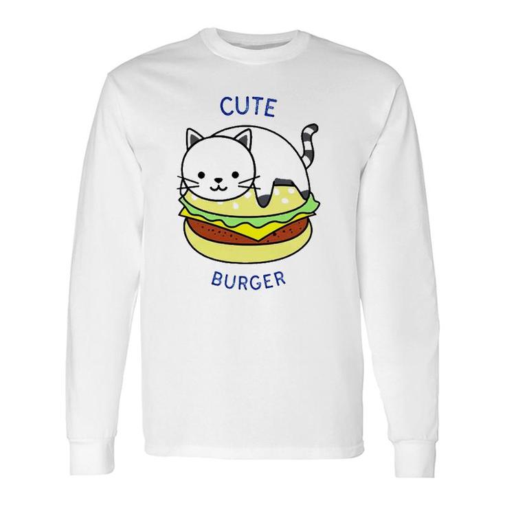 Cute Cat Burger Cheeseburgers Long Sleeve T-Shirt T-Shirt
