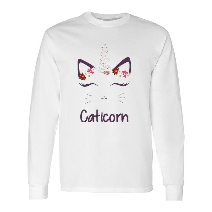 Cute Caticorn Cat Unicorn For Lover Magical Creature Long Sleeve T-Shirt T-Shirt