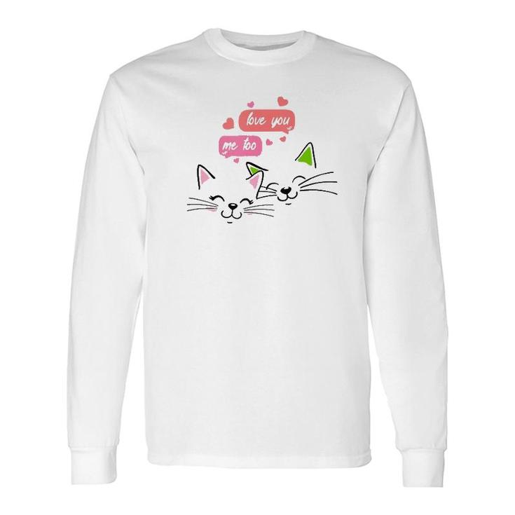 Cute Cats For Cats And Pets Lover For Valentine's Day Long Sleeve T-Shirt T-Shirt