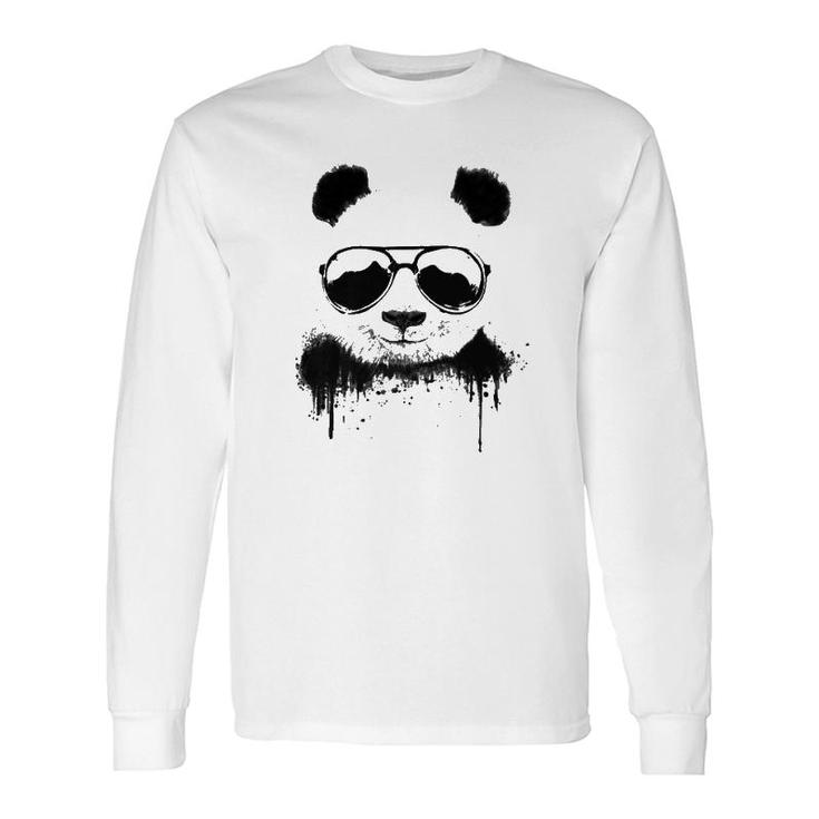Cute Giant Panda, Bear With Sunglasses Long Sleeve T-Shirt T-Shirt