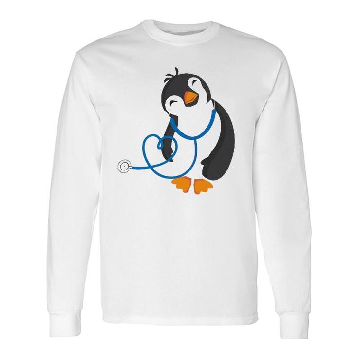 Cute Penguin Pediatrics Medical Nurse Doctor Long Sleeve T-Shirt T-Shirt