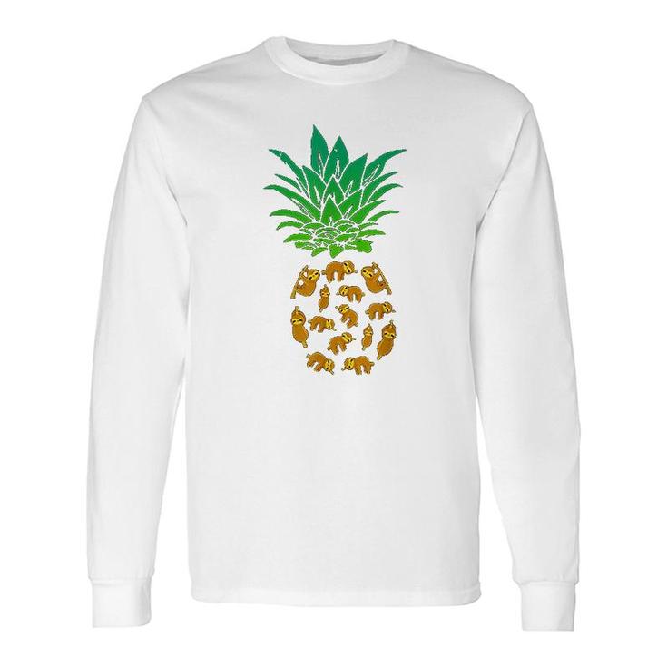 Cute Pineapple Sloth Sloth Lovers Long Sleeve T-Shirt