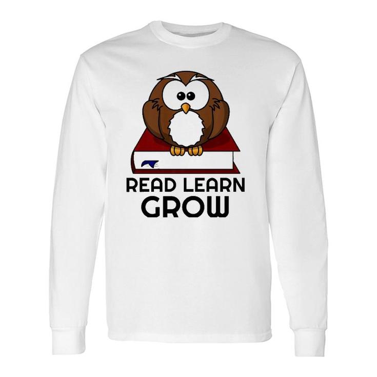 Cute Read Learn Grow Wise Owl English Teacher Long Sleeve T-Shirt T-Shirt