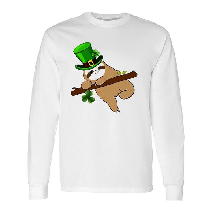 Cute Sloth Saint Patrick’S Day Animal Long Sleeve T-Shirt T-Shirt
