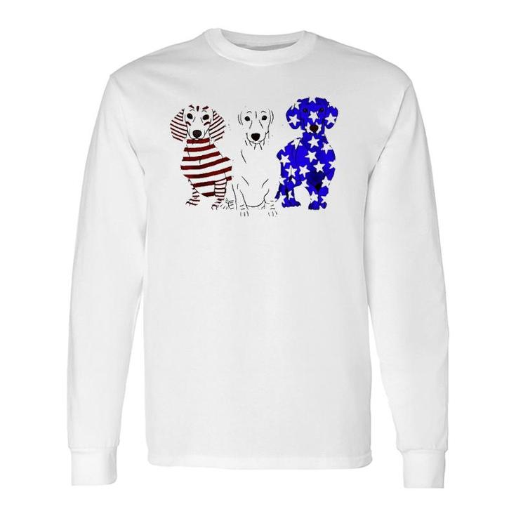 Dachshund American Flag 4Th Of July Long Sleeve T-Shirt T-Shirt