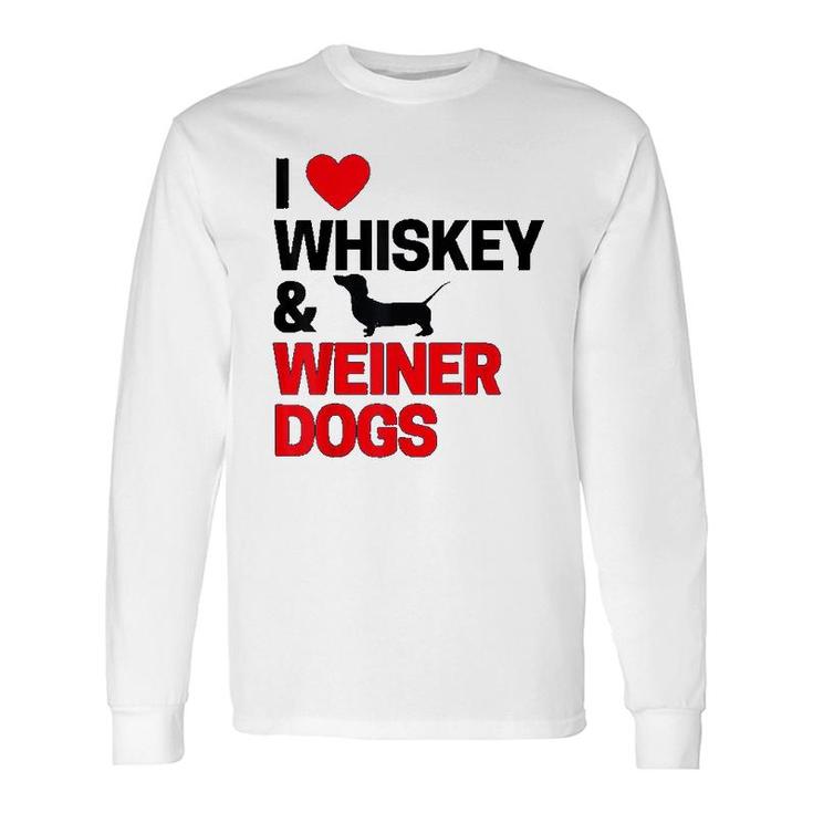 Dachshund I Love Whiskey Lovers Long Sleeve T-Shirt