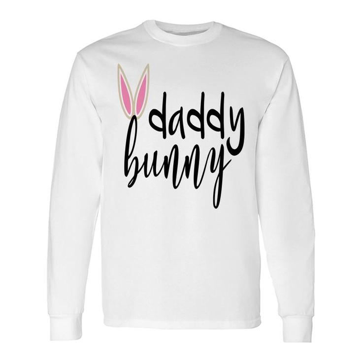 Daddy Bunny Ears Easter Pregnancy Announcement Long Sleeve T-Shirt