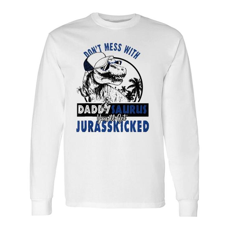 Daddysaurus Dad Husband Father's Day Matching Dinosaur Tank Top Long Sleeve T-Shirt T-Shirt