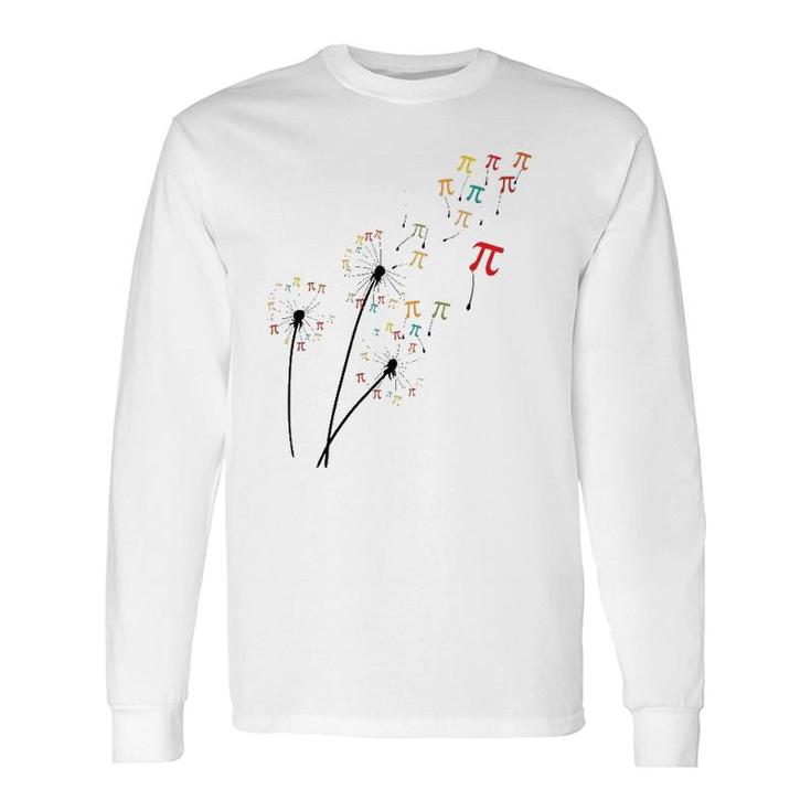 Dandelion Pi Day Flower, Floral Pi Day Tree Lover Long Sleeve T-Shirt T-Shirt