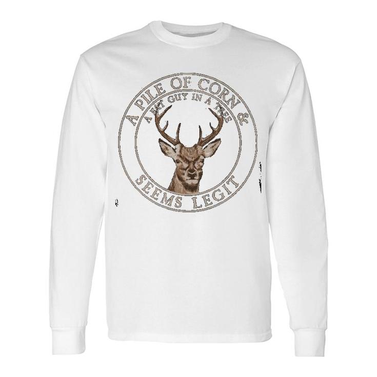 Deer Hunting A Fat Guy In A Tree Long Sleeve T-Shirt T-Shirt