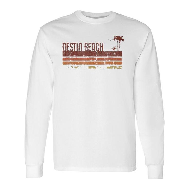 Destin Beach Florida Vintage 70S 80S Vacation Long Sleeve T-Shirt T-Shirt