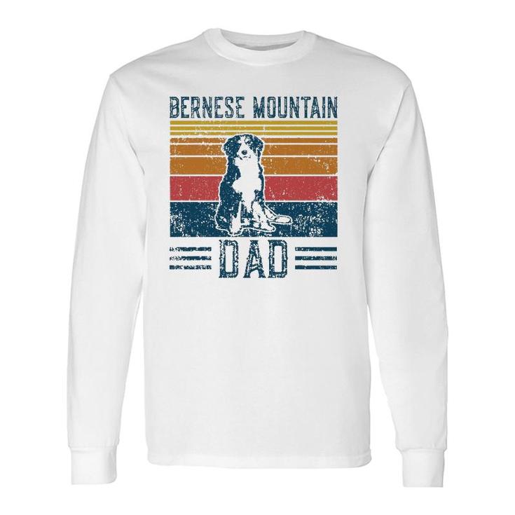 Dog Berner Dad Vintage Bernese Mountain Dad Long Sleeve T-Shirt T-Shirt