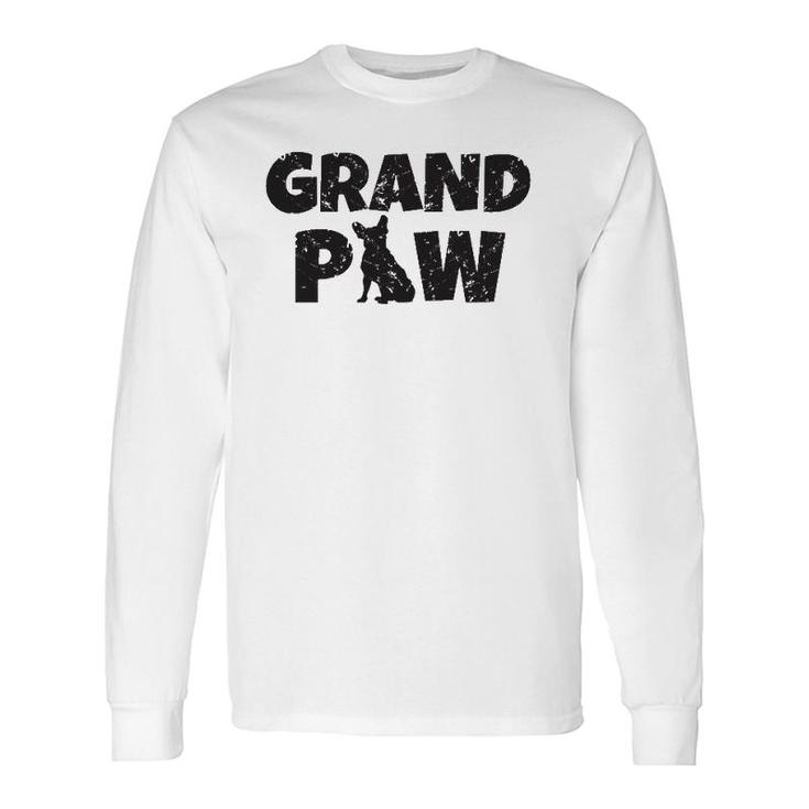 Dog Grandpa French Bulldog Grand Paw Lovers Grandpaw Long Sleeve T-Shirt T-Shirt