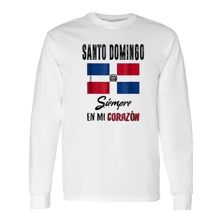 Dominican Republic Santo Domingo Flag Beach Souvenirs Long Sleeve T-Shirt
