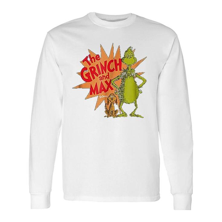 Dr Seuss Grinch And Max Burst Long Sleeve T-Shirt