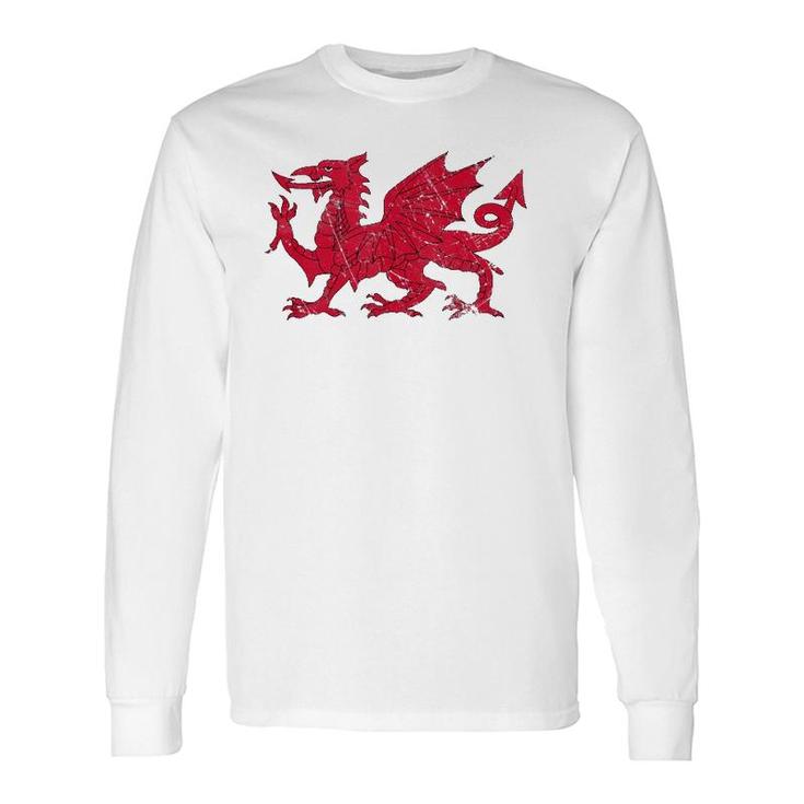 Dragon Of Wales Flag Welsh Cymru Flags Medieval Welsh Rugby Tank Top Long Sleeve T-Shirt T-Shirt