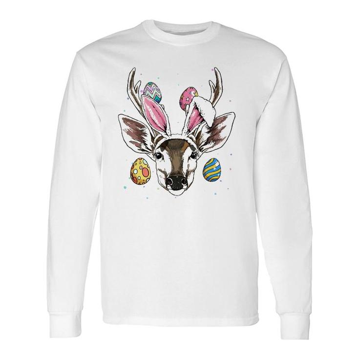 Easter Bunny Deer Easter Deer Long Sleeve T-Shirt T-Shirt