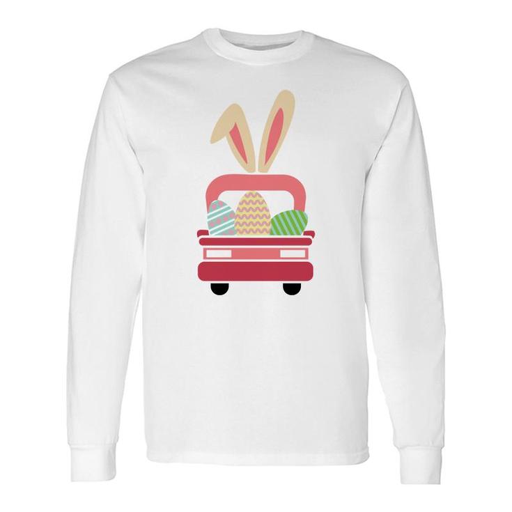 Easter Truck With Eggs Long Sleeve T-Shirt