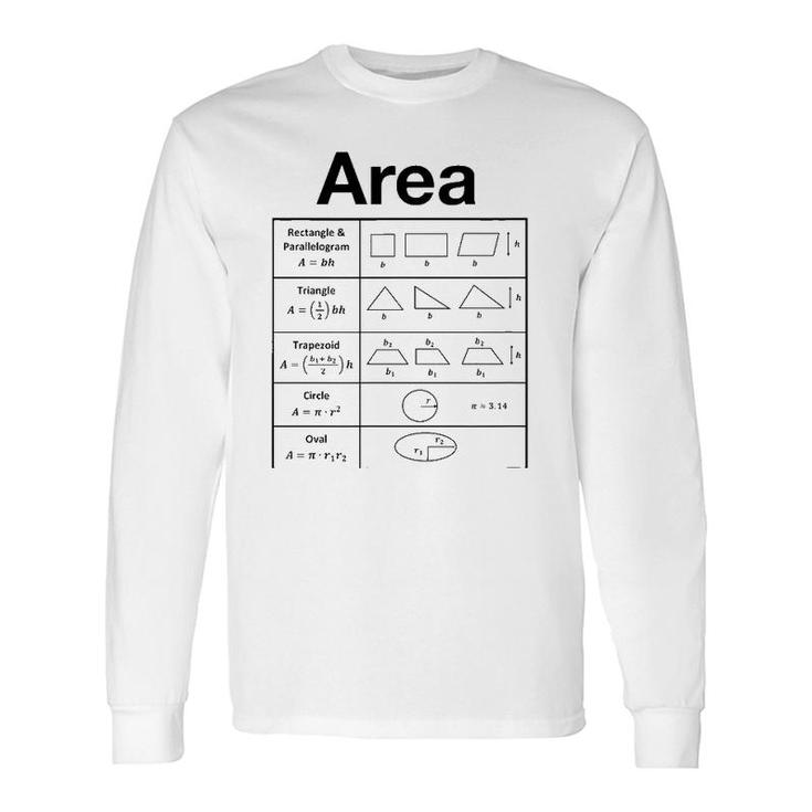 Educational Math Teacher Algebra Area Long Sleeve T-Shirt T-Shirt