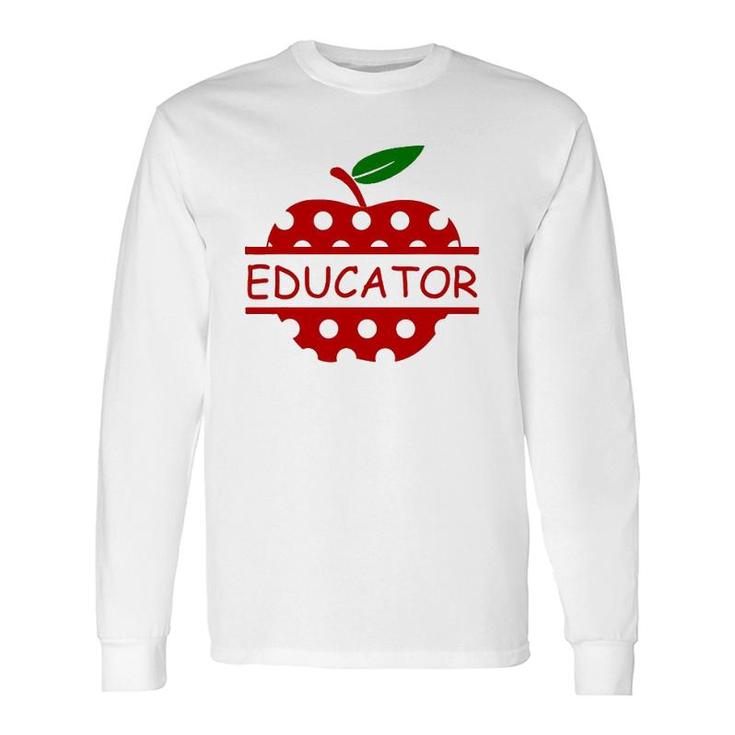 Educator Red Apple Teacher Long Sleeve T-Shirt T-Shirt