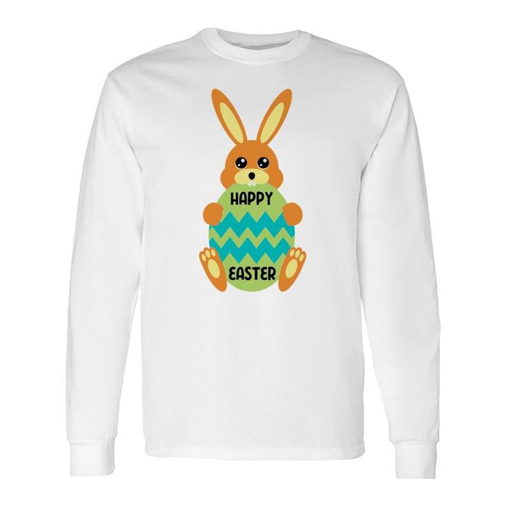 Egg Bunny Happy Easter Long Sleeve T-Shirt