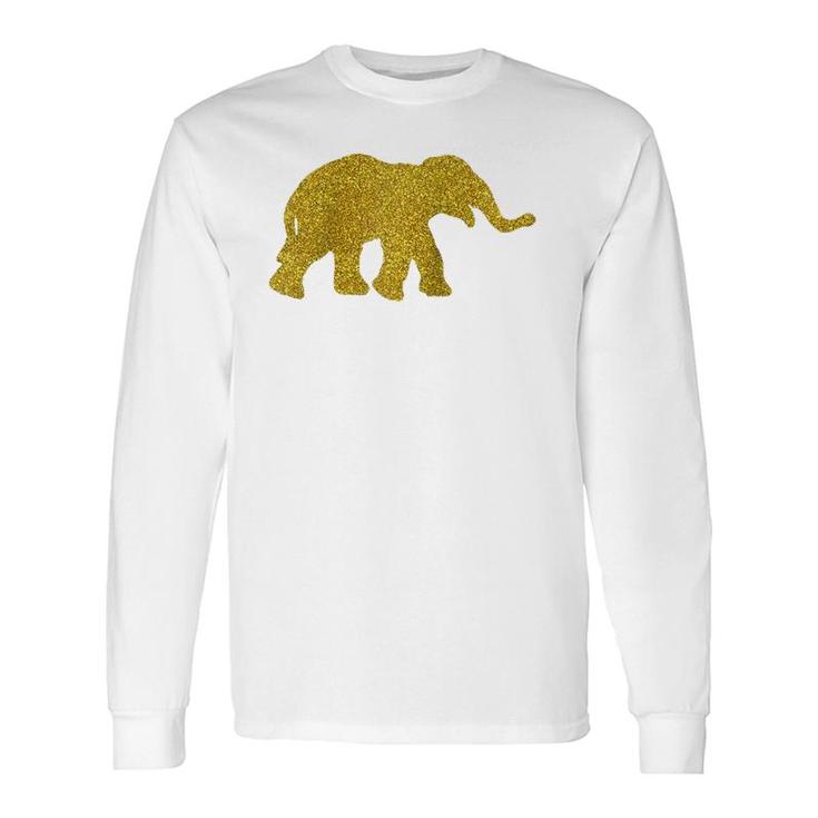 Elephant Vintage Golden Animal Raglan Baseball Tee Long Sleeve T-Shirt T-Shirt