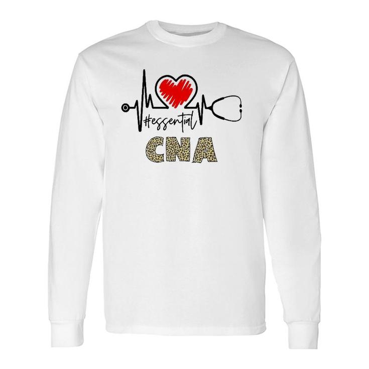 Essential Cna Heartbeat Cna Nurse Long Sleeve T-Shirt