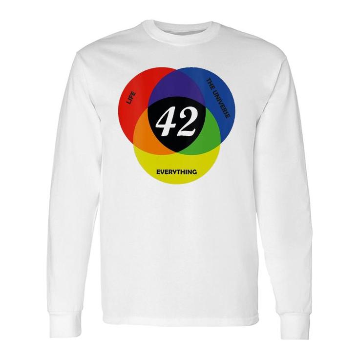 Everything The Universe Life 42 Is The Answer V-Neck Long Sleeve T-Shirt