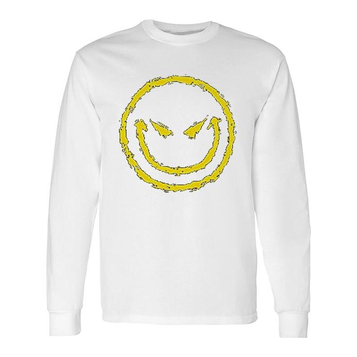 Evil Smile Face Graphic Long Sleeve T-Shirt T-Shirt