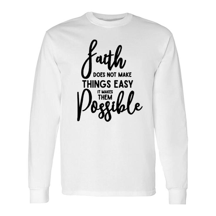 Faith Letter Print Graphic Long Sleeve T-Shirt