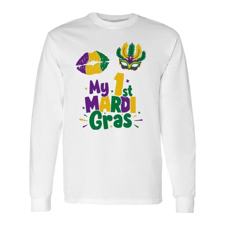 Fancy Mardi Gras Party Costume My 1St Mardi Gras Long Sleeve T-Shirt T-Shirt