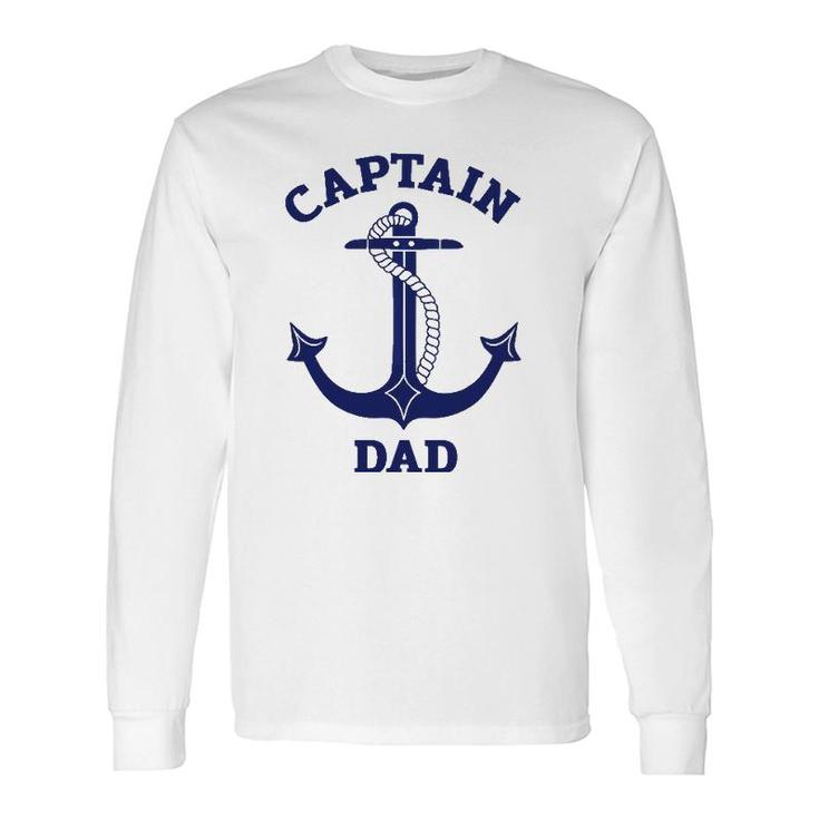 Father's Day Nautical Anchor Captain Dad Long Sleeve T-Shirt T-Shirt