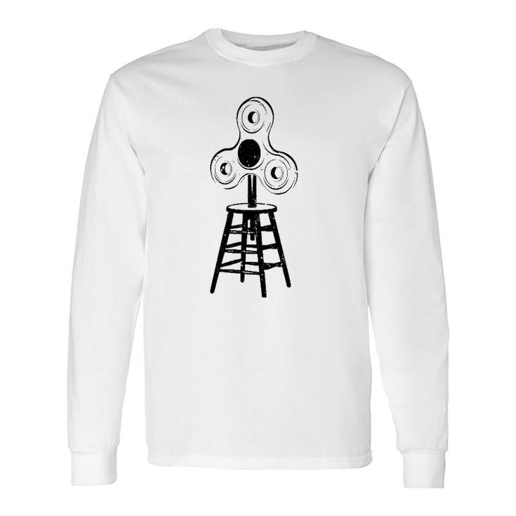 Fidget Sitter Weird Dada Duchamp Art Dreamer Readymade Long Sleeve T-Shirt