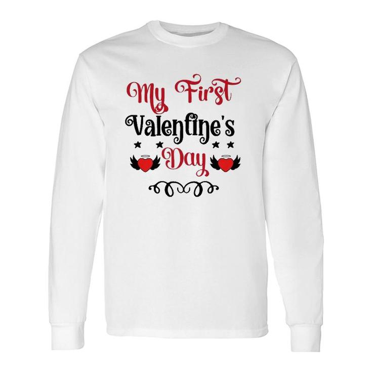 My First Valentines Day Romantic Valentine For Husband Valentine Long Sleeve T-Shirt T-Shirt