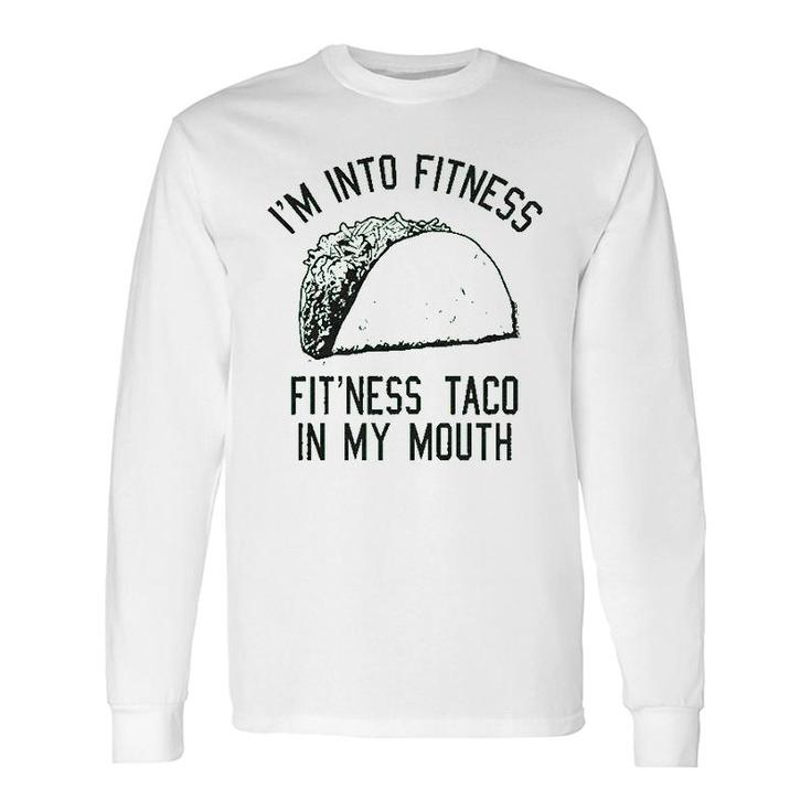 Fitness Taco Gym Graphic Long Sleeve T-Shirt